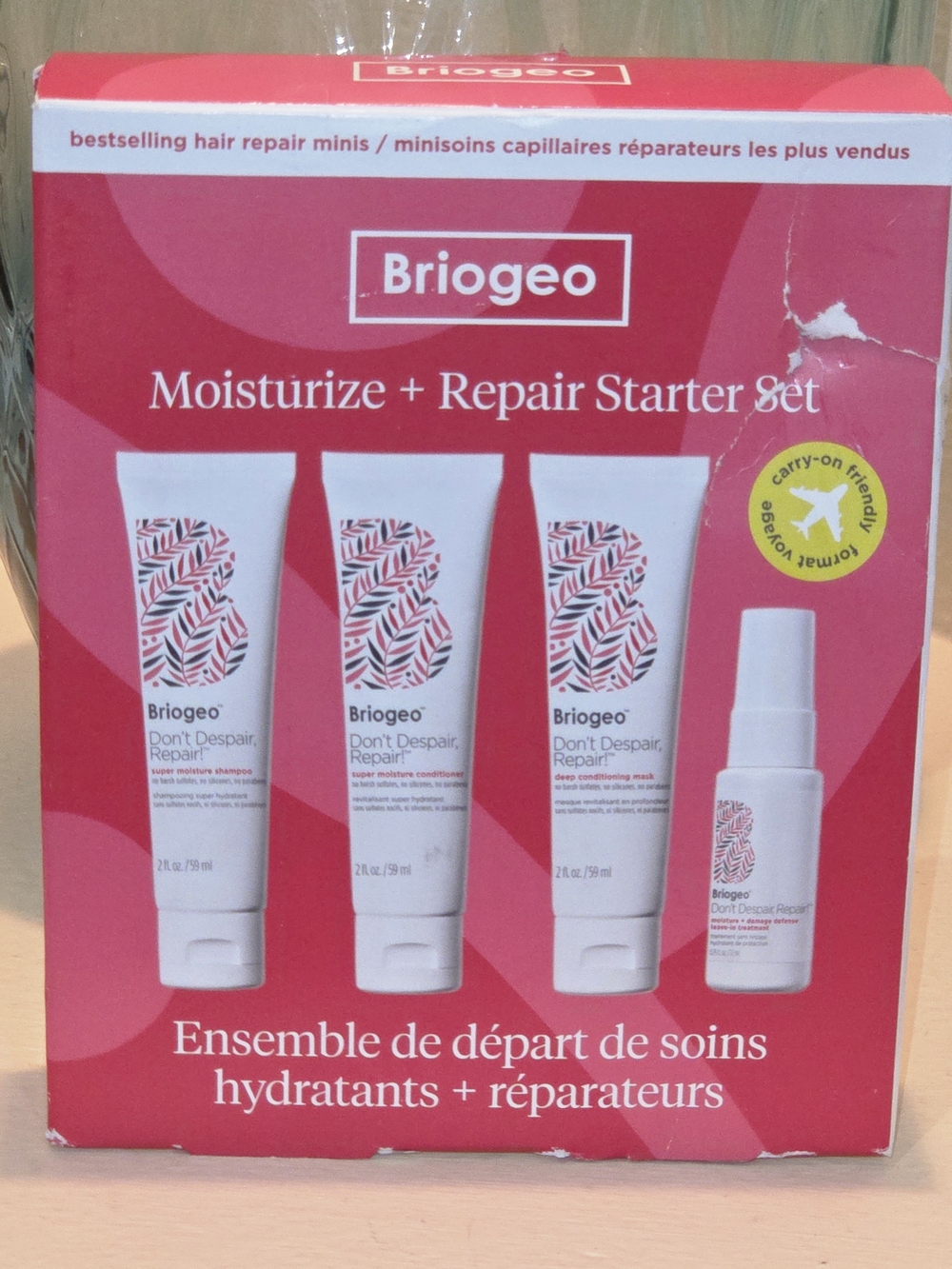 Briogeo Don't Despair Repair Moisturize + Repair Starter Set 4pc Minis New